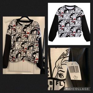 Disney NWT semi-cropped princess pullover Size XL